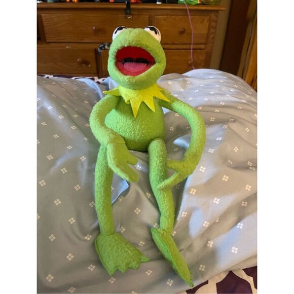 Applause Green Muppets Kermit the Frog Poseable Bendable Plush Toy 14" - Picture 11 of 15
